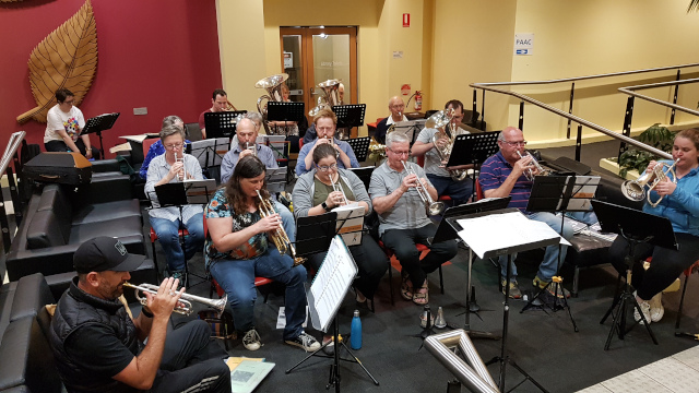 Oakleigh Brass in the library foyer